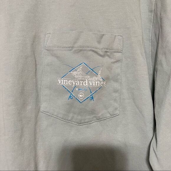 Vineyard Vines gray/blue long sleeve shirt - Picture 2 of 6